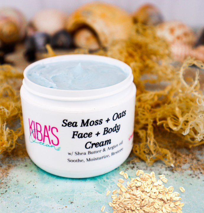 Sea Moss + Oats Face & Body Cream, 8 oz.