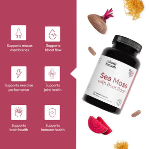 Irish Sea Moss + Beet Root Capsules | Organic |120 count | 1000mg