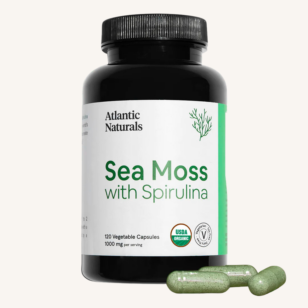 Sea Moss + Spirulina Capsules | Organic 60 count | 1000mg