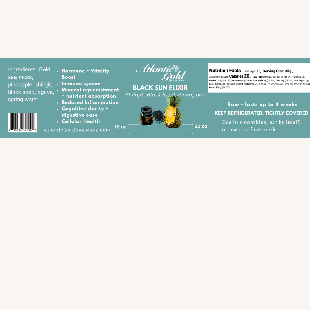 Black Sun Elixir - Pineapple, Black Seed & Shilajit