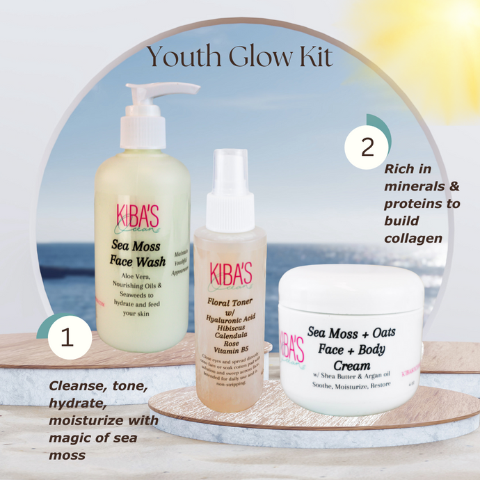 Youth Glow Trio - Face Wash, Toner, Face/Body Cream.