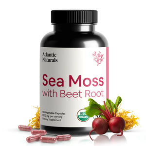 Sea Moss + Beet Root Capsules | Organic | 60 Ct | 1000mg