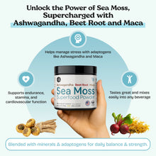 Load image into Gallery viewer, Sea Moss Superfood Powder with Ashwagandha, Beet Root &amp; Maca Root