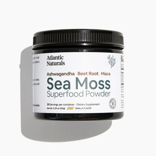 Organic Sea Moss Superfood Powder with Ashwagandha, Beet Root & Maca